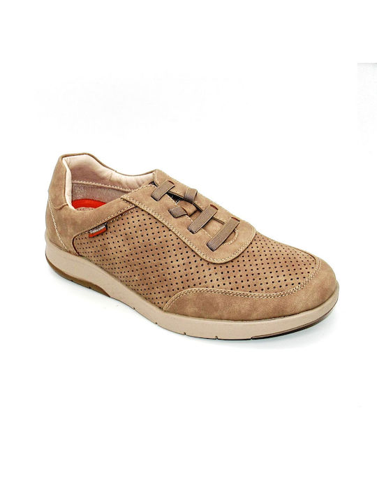 Via Dos Men's Anatomic Leather Casual Shoes Beige