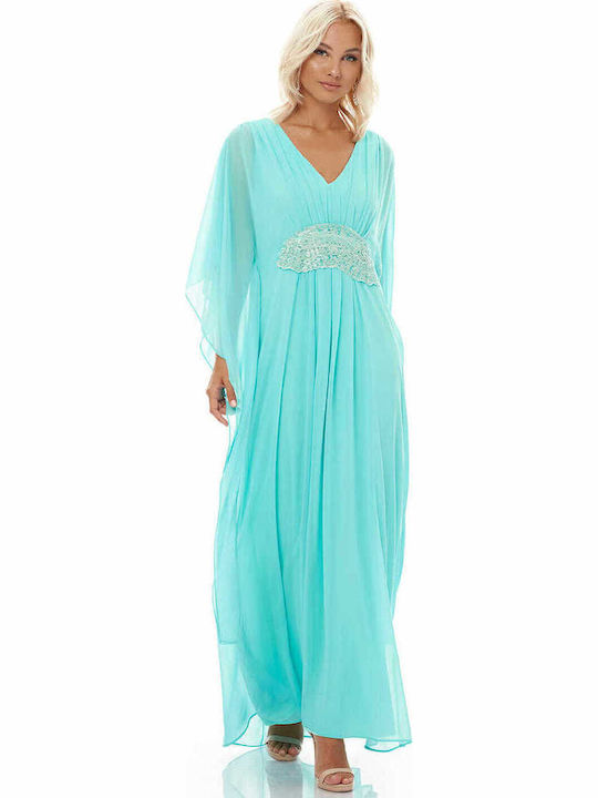 Maxi Dress for Wedding / Baptism Turquoise