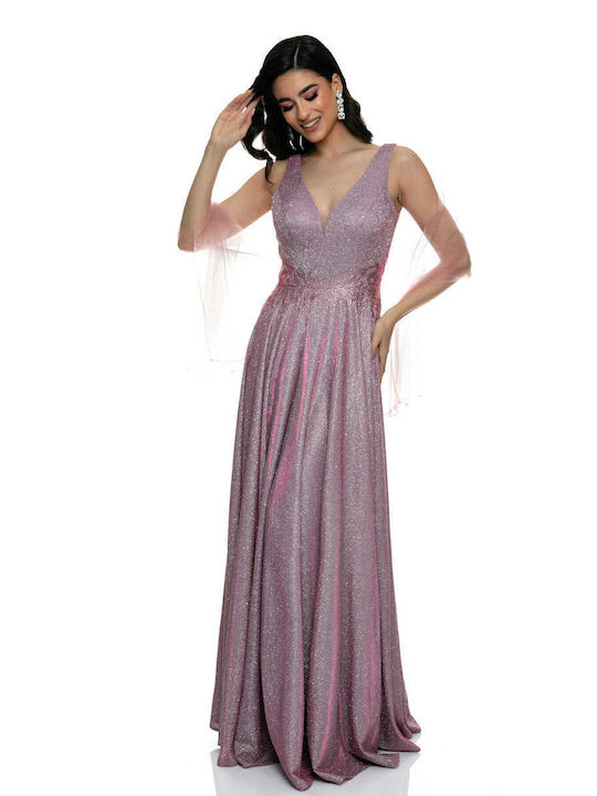 RichgirlBoudoir Summer Maxi Evening Dress with Lace Purple