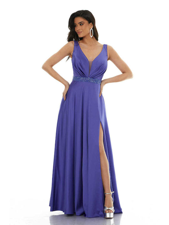 RichgirlBoudoir Summer Maxi Dress for Wedding / Baptism Satin Purple