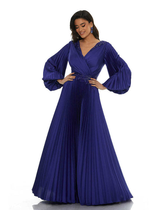 RichgirlBoudoir Maxi Φόρεμα για Γάμο / Βάπτιση Μπλε