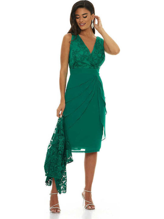 Rochie Midi Pentru Nuntă / Botez Verde