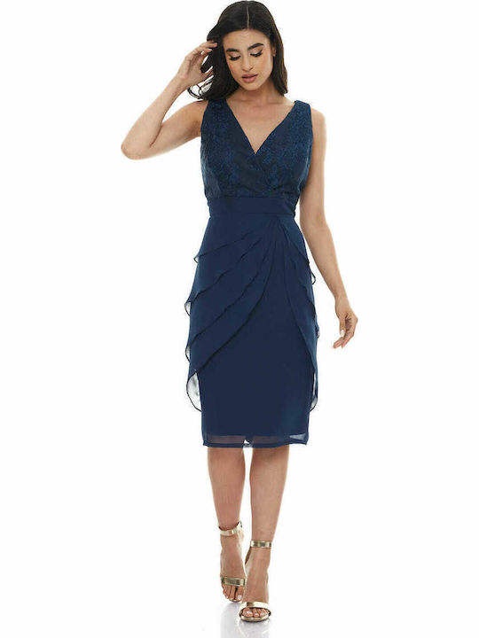 Midi Dress for Wedding / Baptism Blue