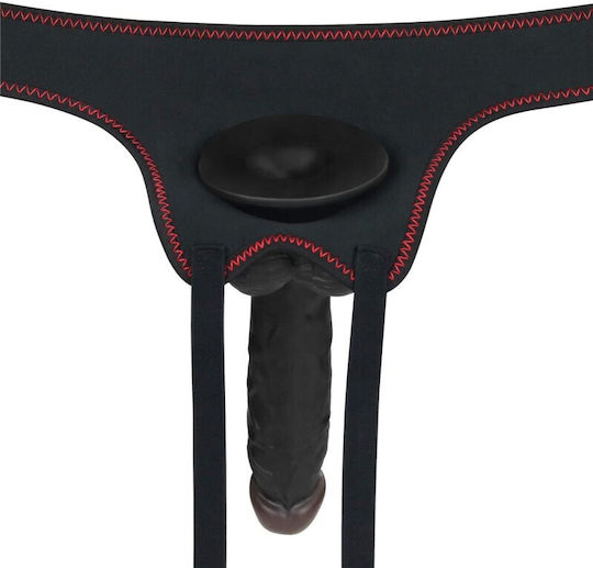 Lovetoy Easy Strapon Set Harness με Dildo 18cm σε Μαύρο Χρώμα
