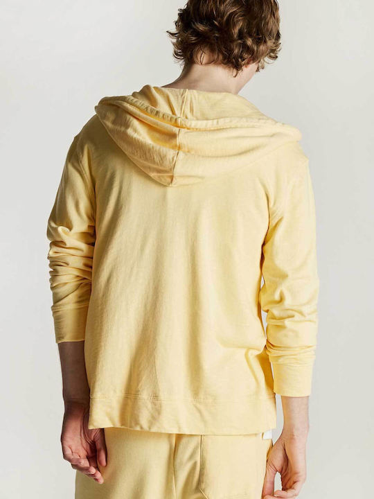 Dirty Laundry Men's Sweatshirt Jacket with Hood Yellow