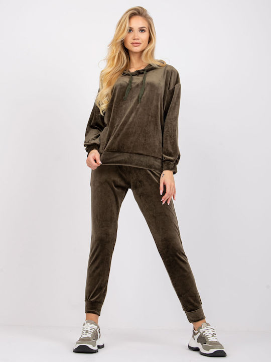 Fancy Damen-Sweatpants-Set Khaki