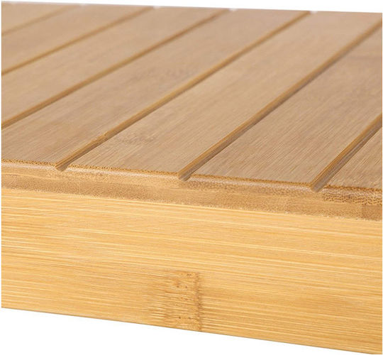 Bamboo Shoe Organizer with 2 Shelves Beige 70x28x45cm