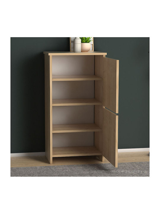Port Wooden Shoe Organizer with 4 Shelves Oak 48x31x92cm