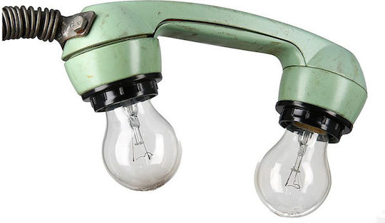 SPECIAL OBJECTS "Old Phone" Decorative Lamp with Socket for Bulb E27 Green