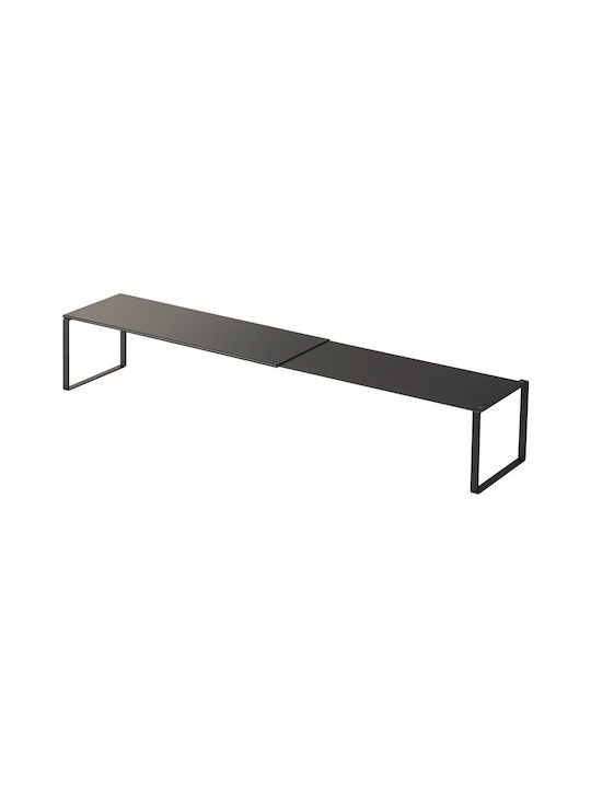 Metalică Suport pentru pantofi Frame cu 1 Raft Black L60xW12xH10cm