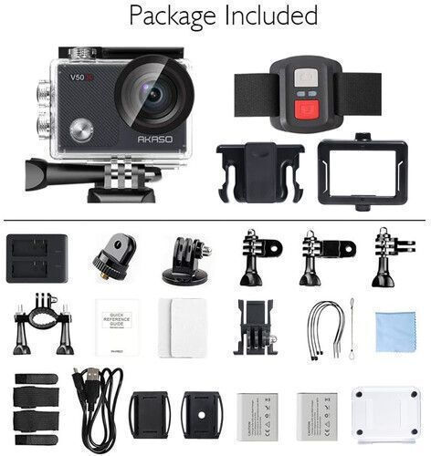 Akaso V50X (New Version) 64GB Action Camera 4K Ultra HD Underwater with Touch Screen 2" and Wi-Fi Black