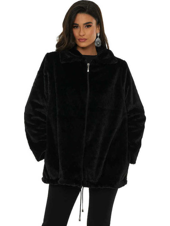 Women's Cardigan with Zipper Black