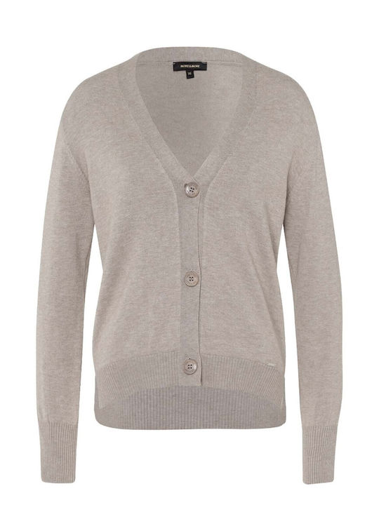 More Women's Knitted Cardigan with Buttons Beige