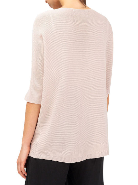 Ale - The Non Usual Casual Women's Blouse with 3/4 Sleeve Pink Powder