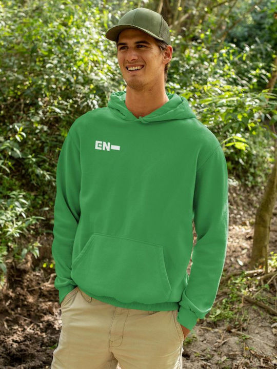 TKT Men's Sweatshirt with Hood and Pockets Green