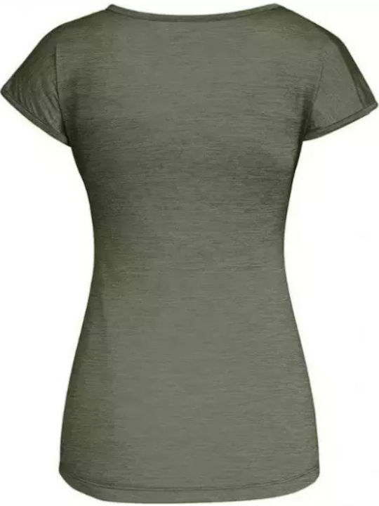 Puez Melange Dry Γυναικείο Αθλητικό T-shirt Fast Drying Χακί