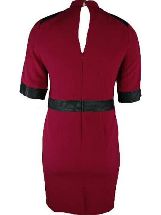 Summer Mini Dress Burgundy