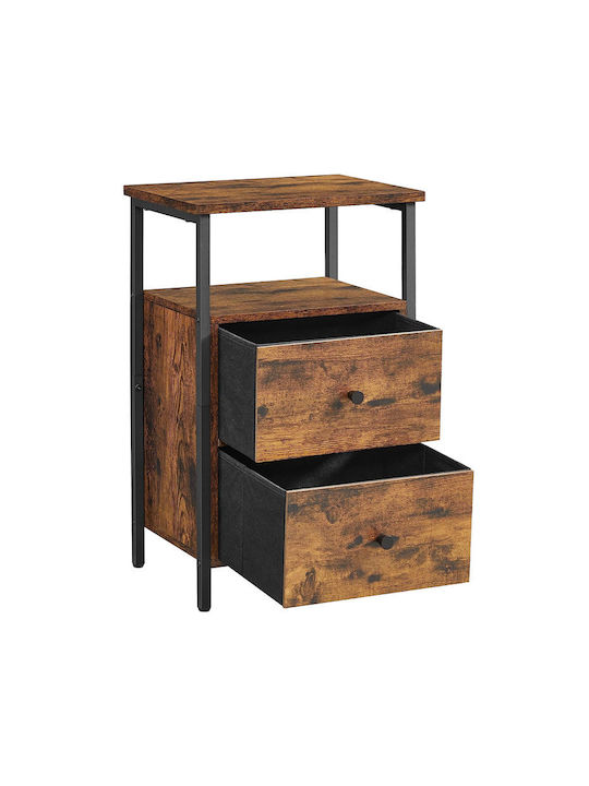 Nachttisch Metall Braun 38x28x60cm