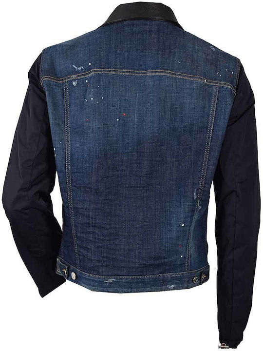 Dsquared2 Herren Winter Jacke Lässig Blau