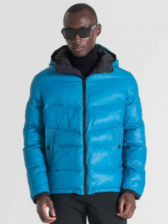 Antony Morato Herren Winter Jacke Puffer Blau