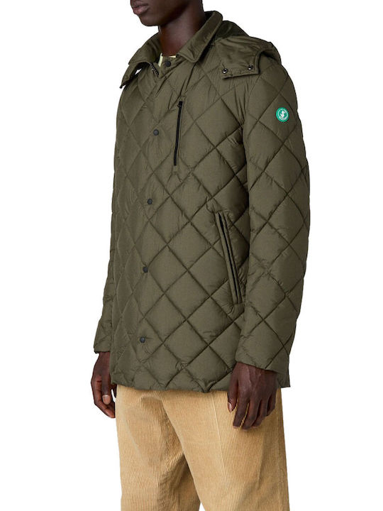 Save The Duck Ärmellos Herren Jacke Lässig Khaki