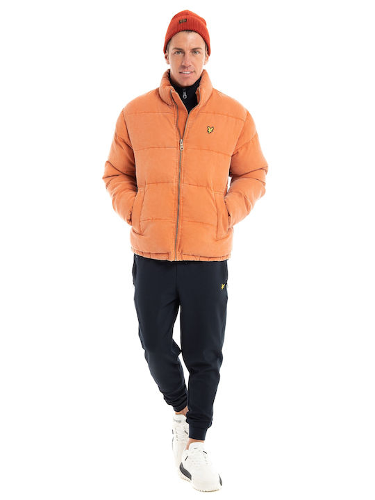 Lyle and Scott Herren Winter Jacke Puffer Orange