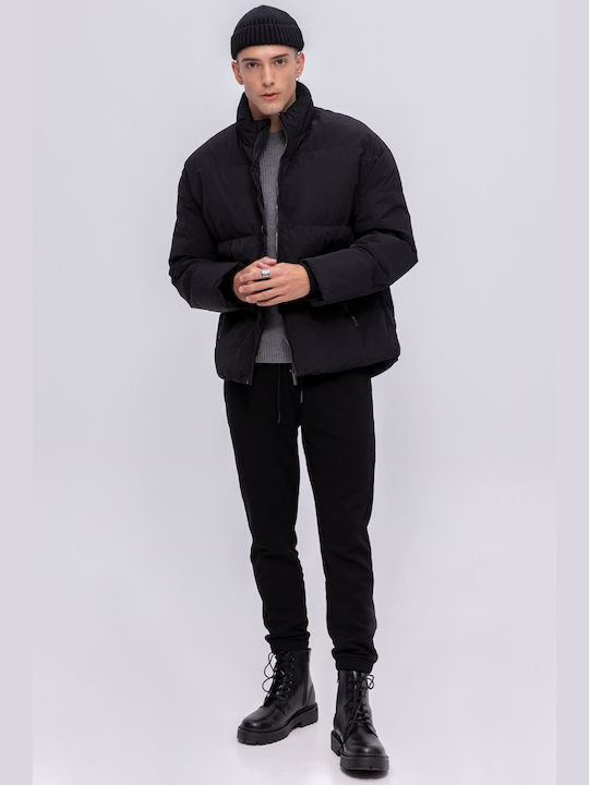 Aristoteli Bitsiani Men's Winter Puffer Jacket Black