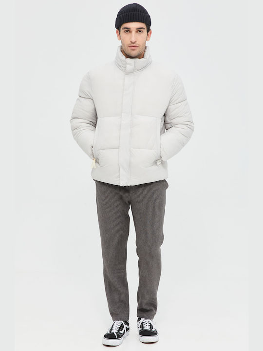 Aristoteli Bitsiani Men's Winter Puffer Jacket Gray