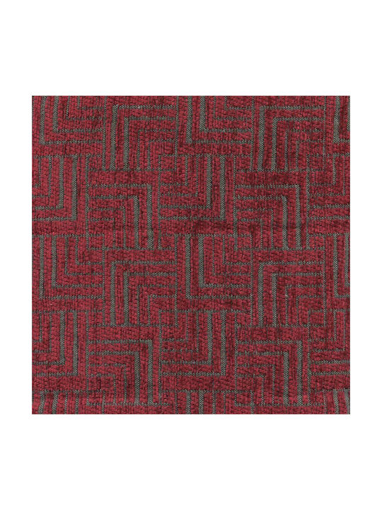 Aslanis Home Decorative Pillow Case New Maze from 100% Cotton Burgundy 30x50cm.