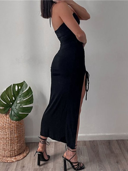Summer Midi Evening Dress Black