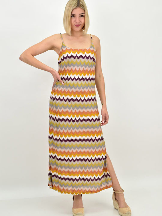 First Woman Summer Midi Dress Beige