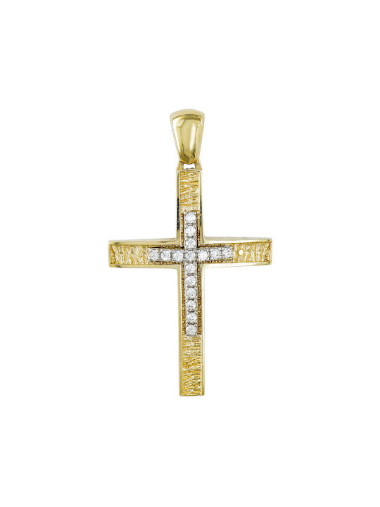 Kiriakos Gofas Women's Gold Cross 14K Double Sided