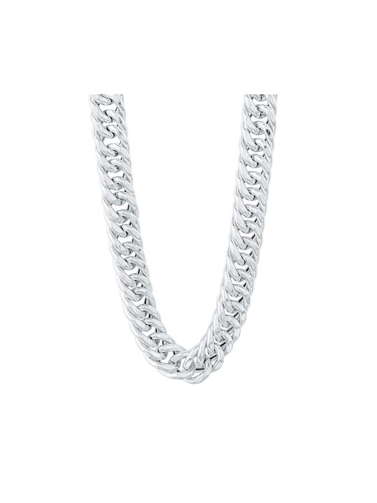 Kiriakos Gofas Silver Chain Neck Wide Thickness 12.3mm and Length 60cm