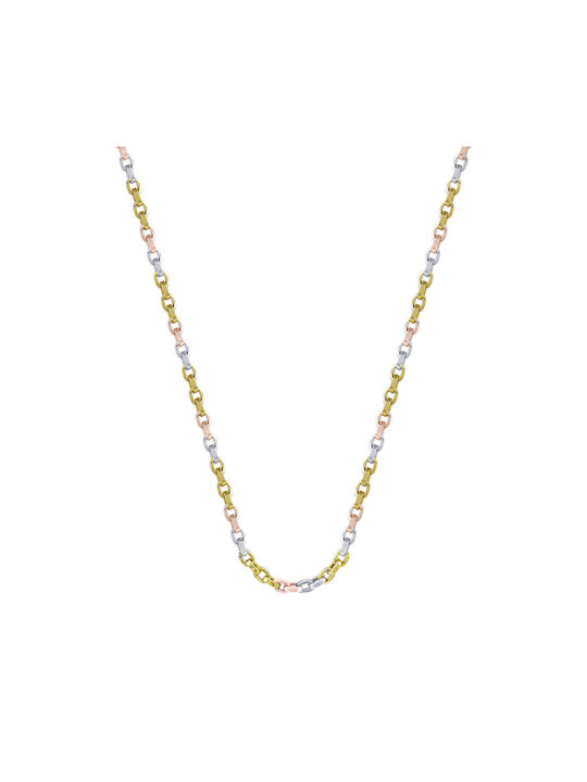 Kiriakos Gofas Gold Chain Neck 14K Thin Thickness 4.25mm and Length 50cm