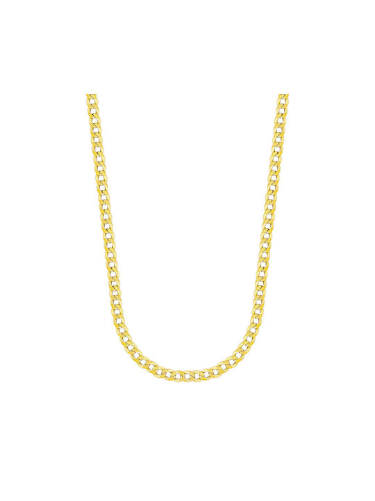 Kiriakos Gofas Gold Chain Neck 14K Thin Thickness 3.8mm and Length 65cm