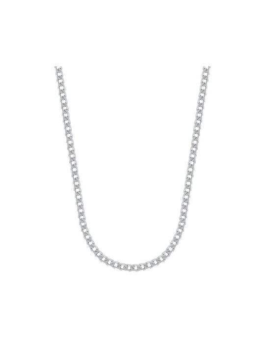 Kiriakos Gofas White Gold Chain Neck 9K Thin Thickness 1.95mm