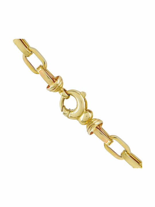 Kiriakos Gofas Two-tone Chain Neck made of Gold 14K Thin Thickness 5.6mm and Length 60cm