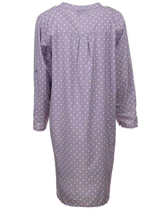 Mini Shirt Dress Purple