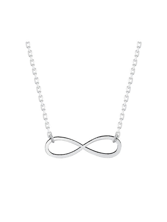 Kiriakos Gofas Necklace Infinity from White Gold 14K