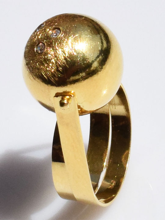 Bizoutaki Women's Silver Gold Plated Ring Bizoutaki Women's Silver Gold Plated Ring
