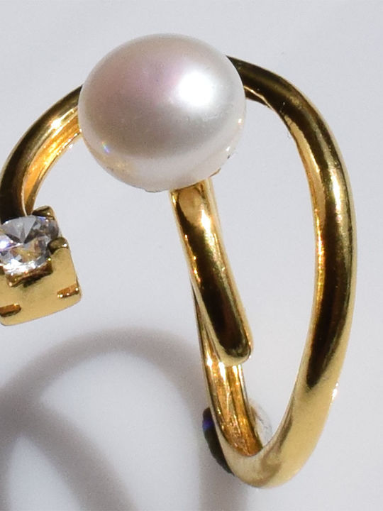 Bizoutaki Women's Silver Gold Plated Ring Bizoutaki Women's Silver Gold Plated Ring