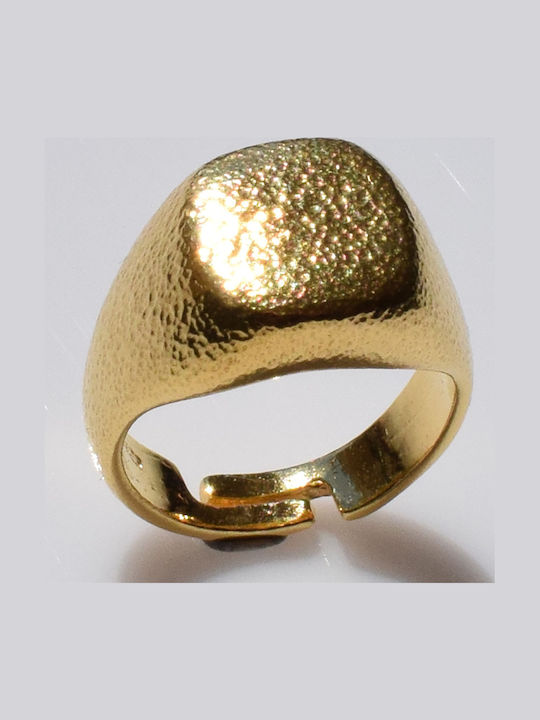 Bizoutaki Chevalier Ring made of Silver Gold Plated