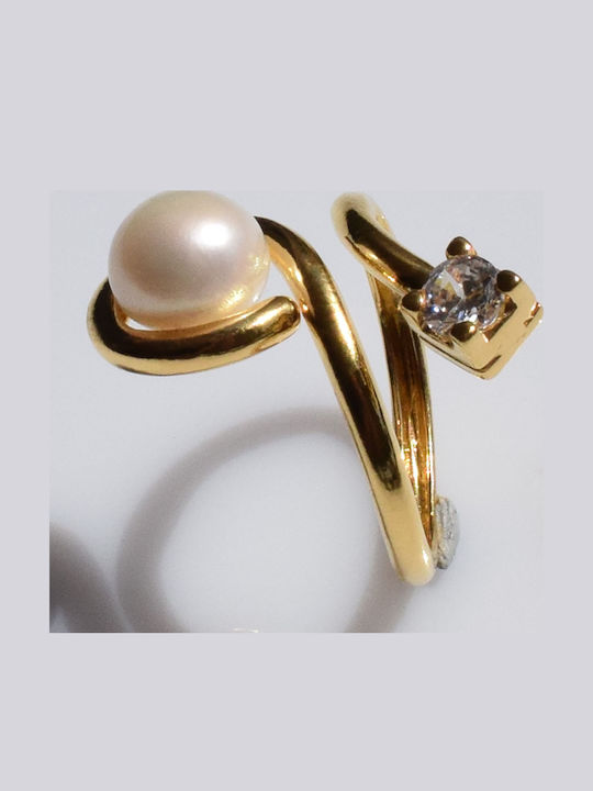 Bizoutaki Women's Silver Gold Plated Ring Bizoutaki Women's Silver Gold Plated Ring