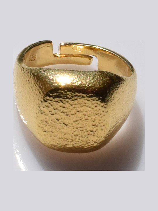 Bizoutaki Chevalier Ring made of Silver Gold Plated