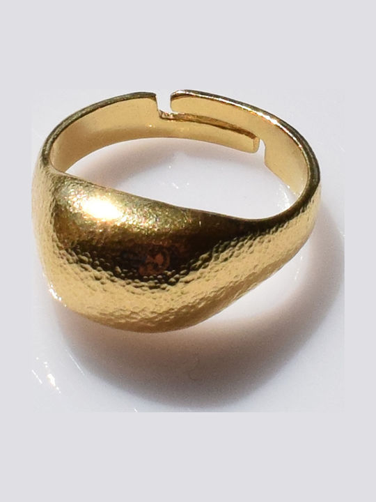 Bizoutaki Chevalier Ring made of Silver Gold Plated