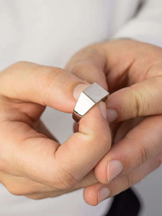Kiriakos Gofas Ring made of White gold 14K