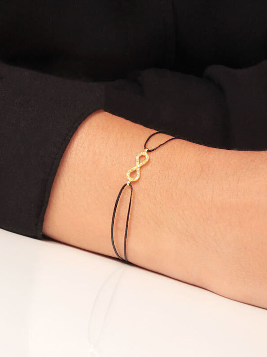 Abadianakis Bracelet with design Infinity made of Cord