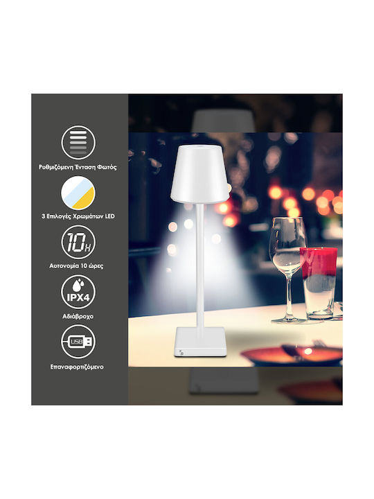 Beper Beper Außenstehlampe LED 2W mit Warmweißem Licht Weiß