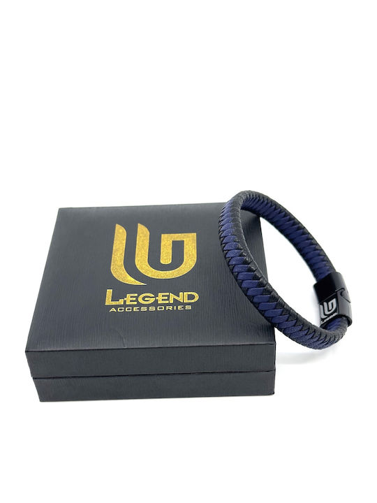 Legend Accessories Men's Leather Bracelet 21cm