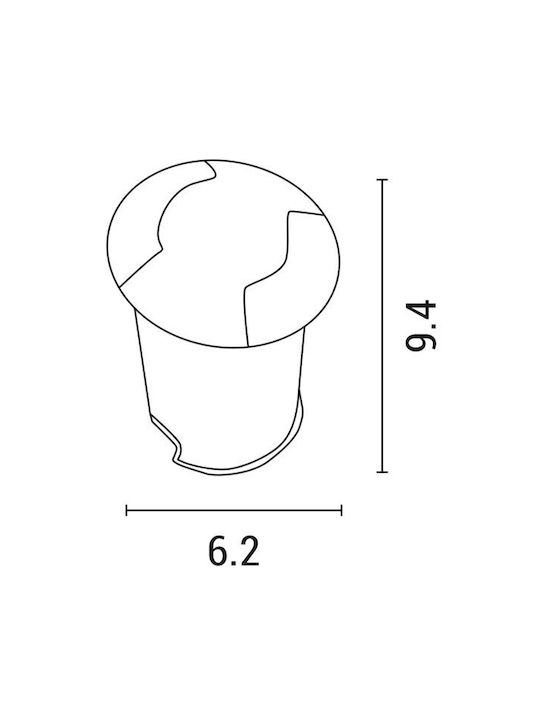 Eurolamp Σποτ Δαπέδου LED 3W 5.5x6.2cm